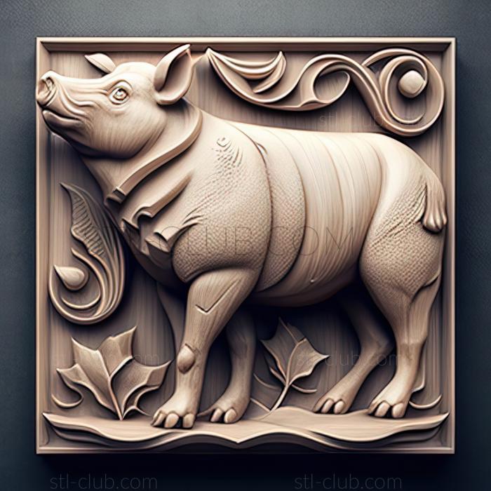 3D model st Pigasus politics famous animal (STL)